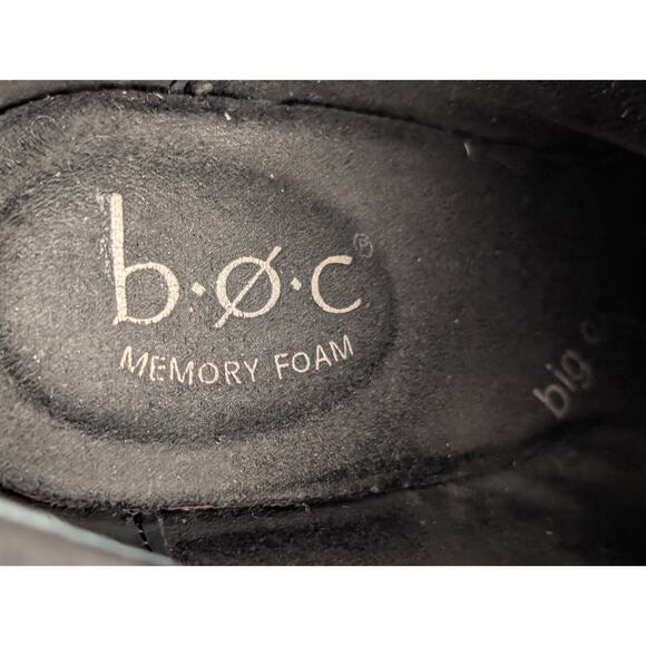 b.o.c. Born Concept Epsom Black Wedge Ankle Booties - Size 10M Vegan Leather - Picture 7 of 12